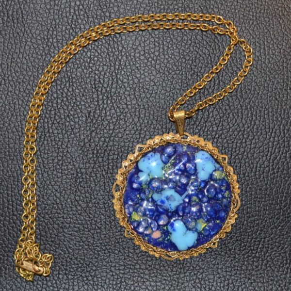 Parure pendente e orecchini vintage firmati Miriam Haskell - immagine 2