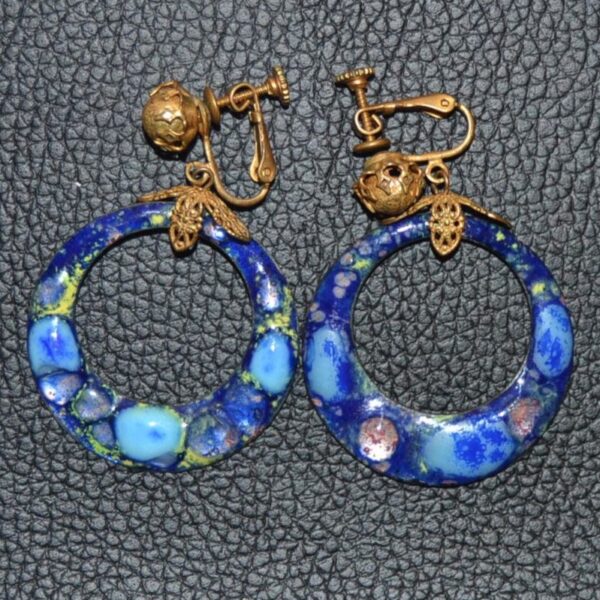 Parure pendente e orecchini vintage firmati Miriam Haskell - immagine 11