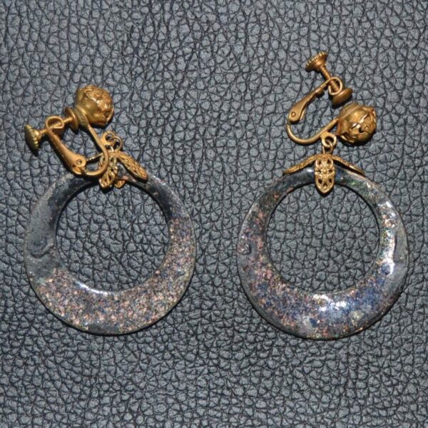 Parure pendente e orecchini vintage firmati Miriam Haskell - immagine 6