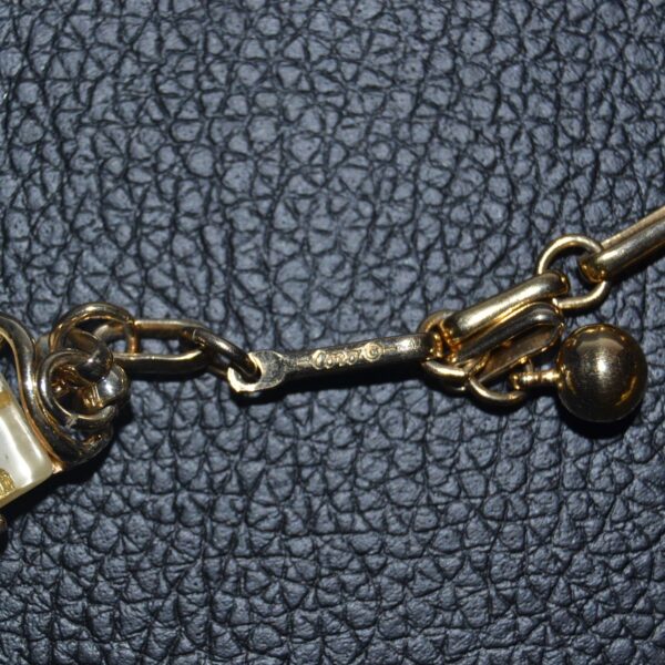 Collana vintage CO.RO. con lucite e foglie oro - immagine 3