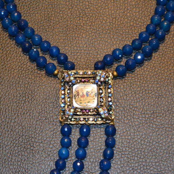 collana agata blu tilacino