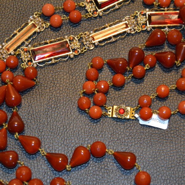 collana lunga corniola zirconi tilacino
