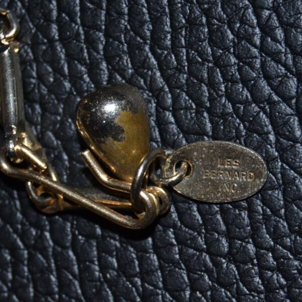 Collana vintage tono oro con foglie e fiori di strass LES BERNARD - immagine 2