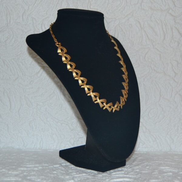 Collana Vintage CORO "Criss Cross" tono oro - immagine 3
