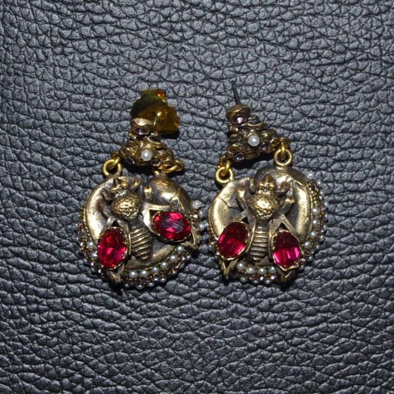 Orecchini pendenti animalier Stile Vintage di Vintage Bijoux®
