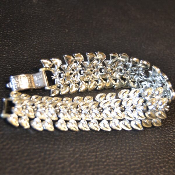 Bracciale vintage tono argento CORO PEGASO anni Cinquanta - immagine 4