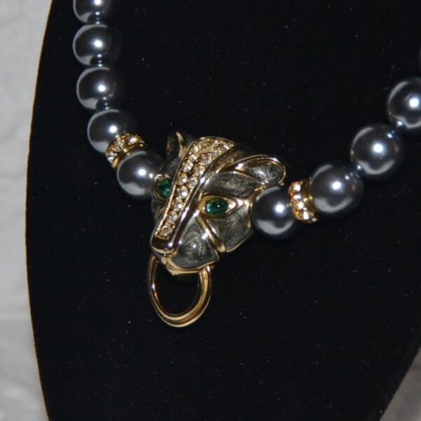 Collana perle  KENNETH JAY LANE con ghepardo - immagine 7