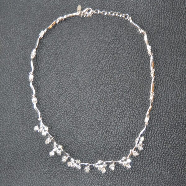 Collana MONET argentata con strass - immagine 3