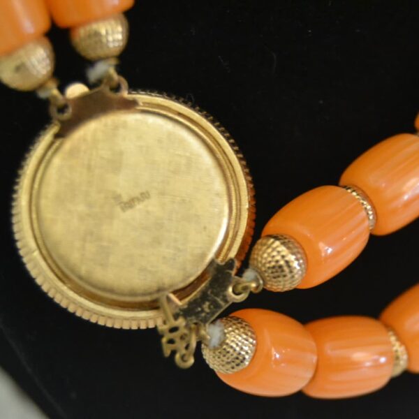 Collana TRIFARI arancio e oro 1955 - immagine 5