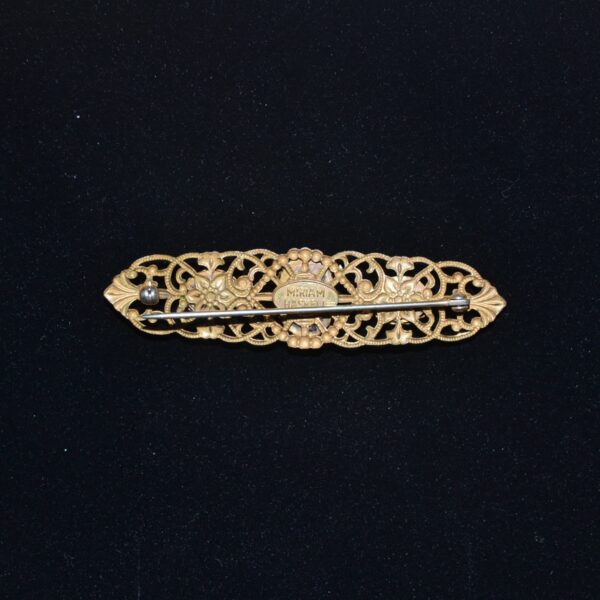 Spilla MIRIAM HASKELL cabochon madreperla - immagine 2