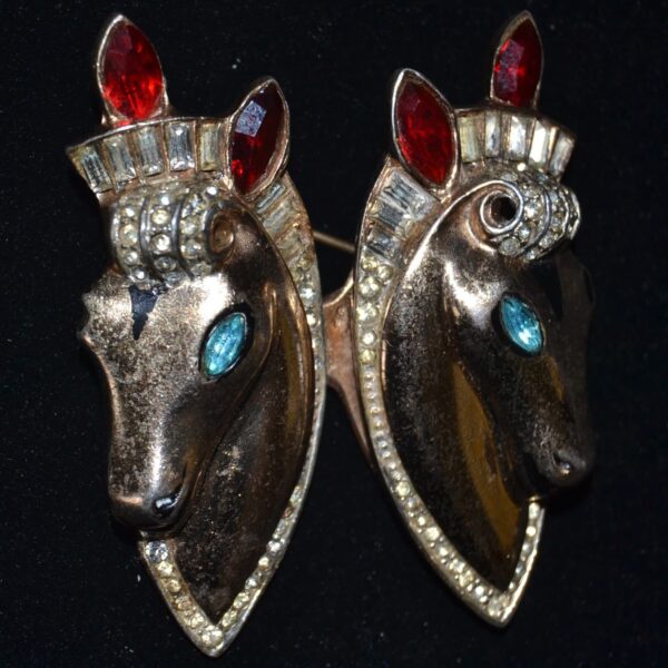 Spilla COROCRAFT DUETTE con cavalli - immagine 4