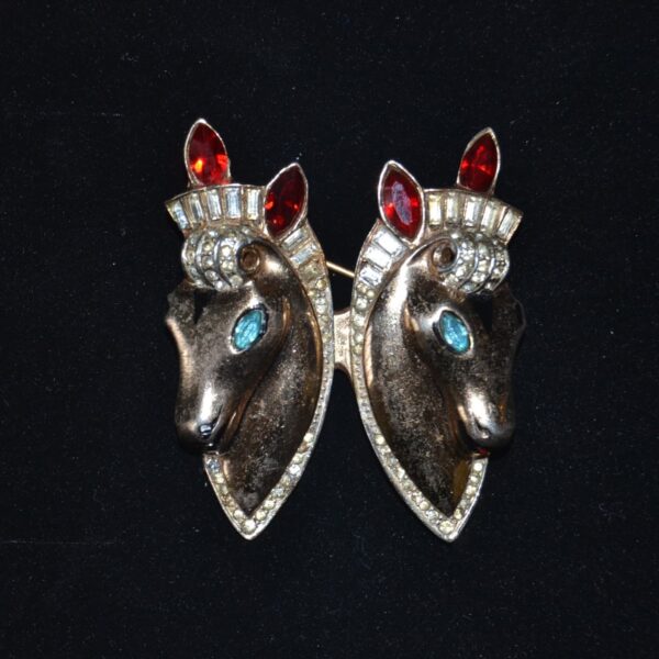 Spilla COROCRAFT DUETTE con cavalli - immagine 5