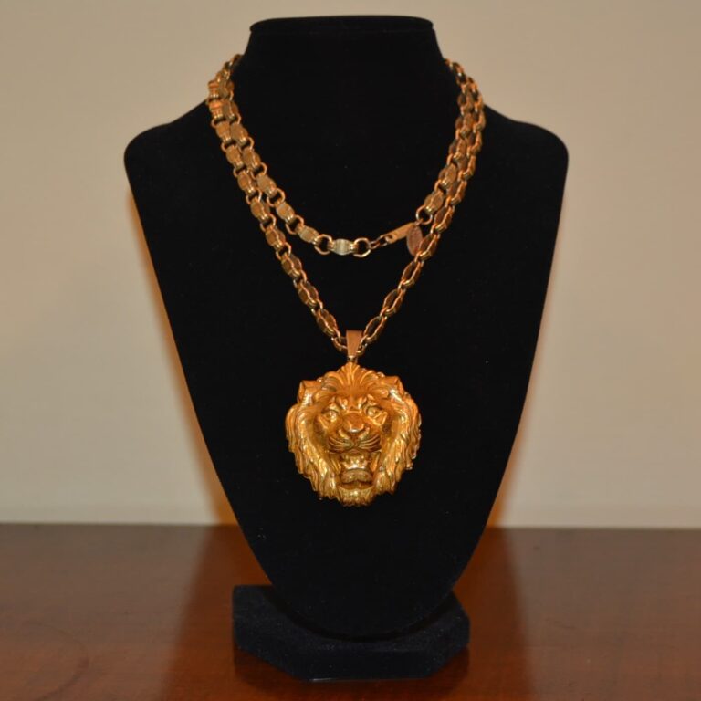 Collana MIRIAM HASKELL con Pendente a testa di leone