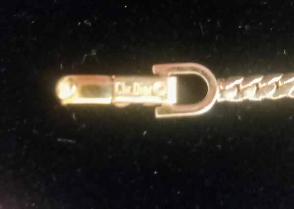 Collana vintage CHRISTIAN DIOR con ametista a goccia - immagine 2