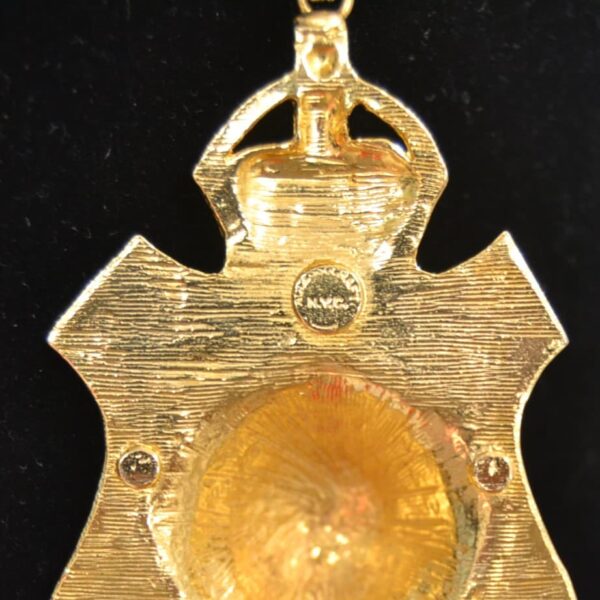 collana vintage ACCESSOCRAFT N.Y.C. testa di leone araldica - immagine 7
