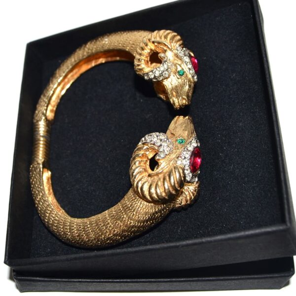 Bracciale vintage Kenneth jay lane con arieti - immagine 4