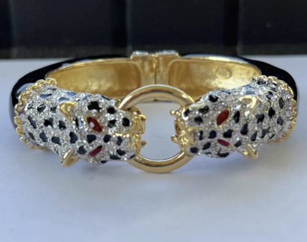 Bracciale vintage K.J.L. KENNETH JAY LANE “ghepardi innamorati”- Duchessa di Windsor - immagine 2