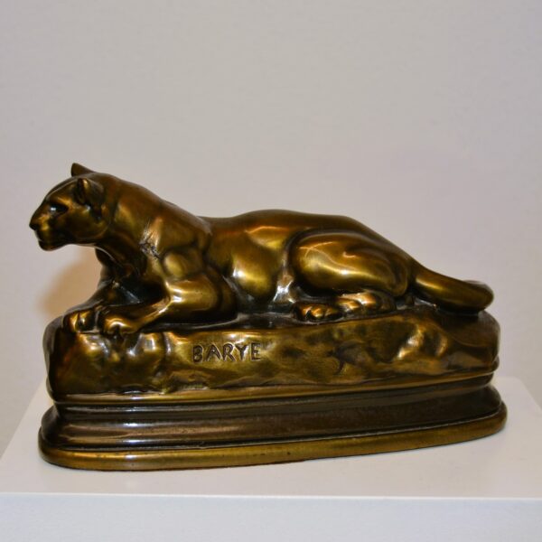 Statua bronzo Antoine-Louis Barye “pantera di Tunisi”