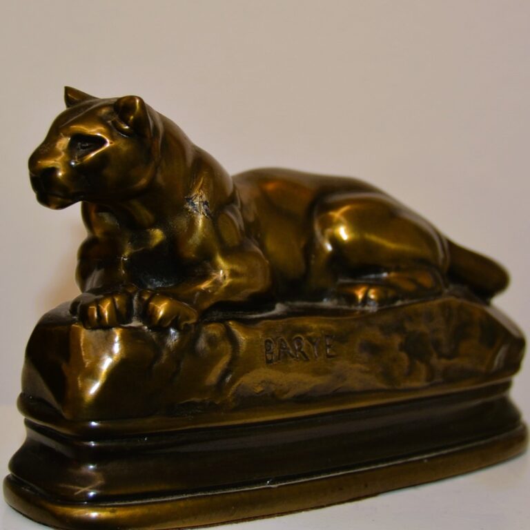 Statua bronzo Antoine-Louis Barye “pantera di Tunisi”