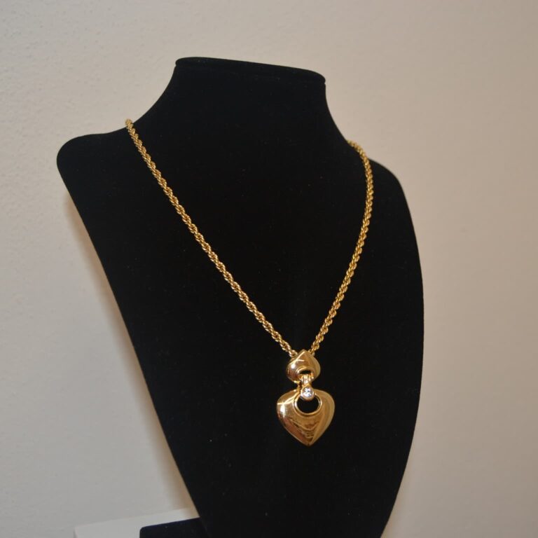 Catena CHRISTIAN DIOR con pendente doppio cuore