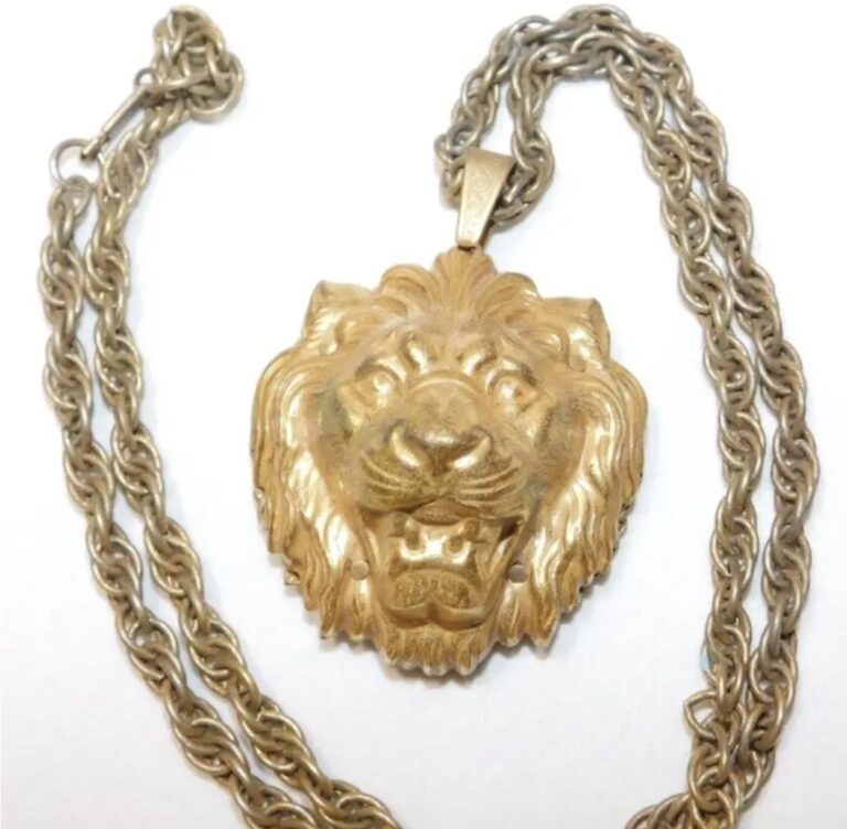 Collana MIRIAM HASKELL con pendente Testa di Leone