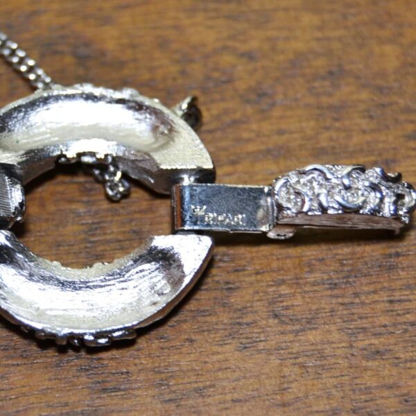 Bracciale vintage Trifari tono argento anni Cinquanta - immagine 3