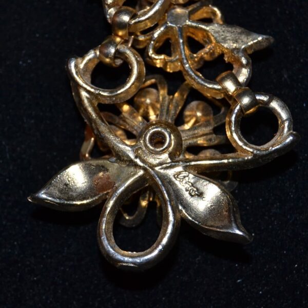 Collana vintage CORO Coro fiore blu - immagine 2