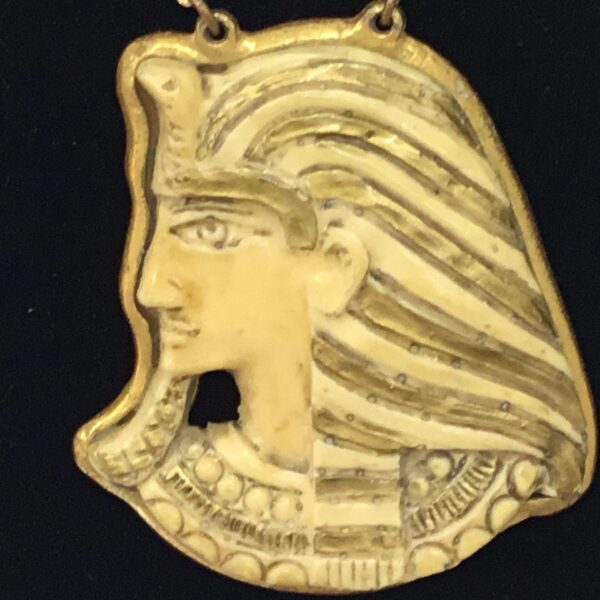 Collana vintage MIRIAM HASKELL con pendente TUTANKHAMON
