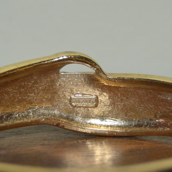 Bracciale vintage rigido TRIFARI nero con strass - immagine 3