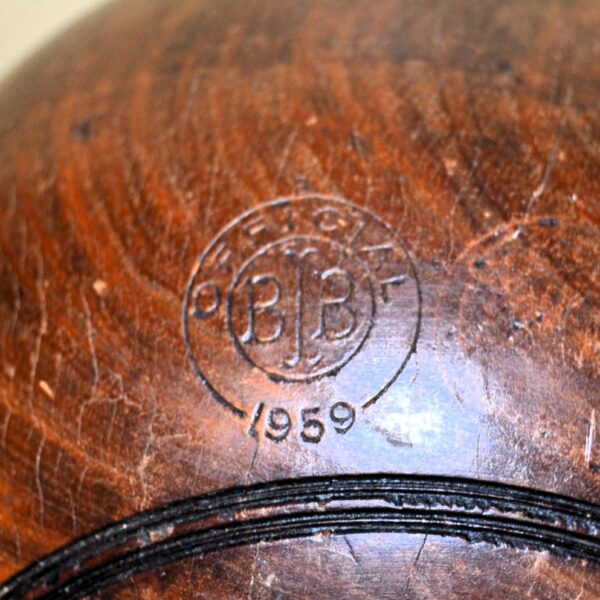 Boccia per  Green Bowling in lignum vitae 1959 - immagine 4