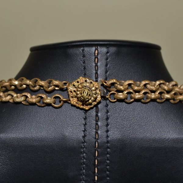 Collana vintage MIRIAM HASKELL con pendente blu - immagine 5