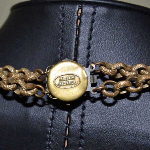 Collana vintage MIRIAM HASKELL con pendente blu - immagine 6