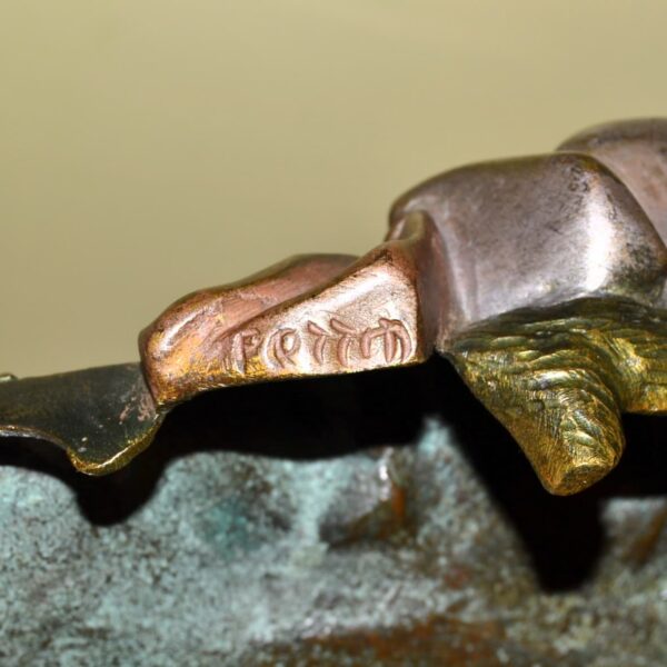 Vuotatasche in bronzo ossidato 1905 di JACQUES PERRIN - immagine 3