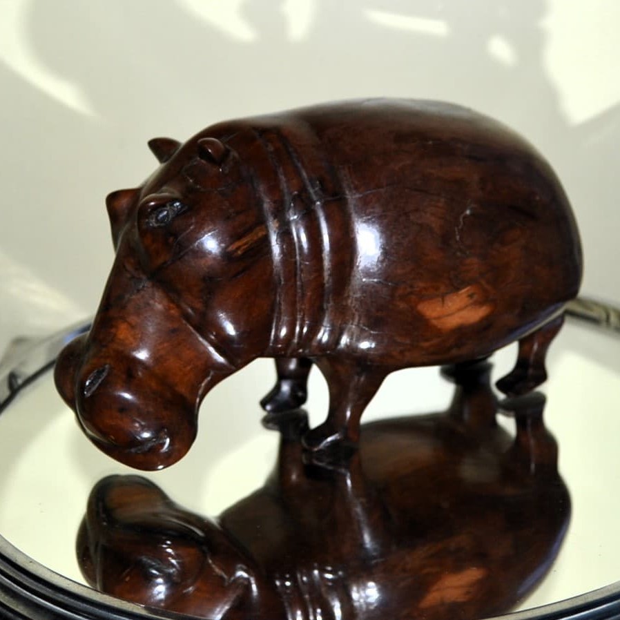 scultura-vintage-ippopotamo-tilacino