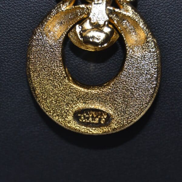Collana vintage LANVIN con pendente verde - immagine 5