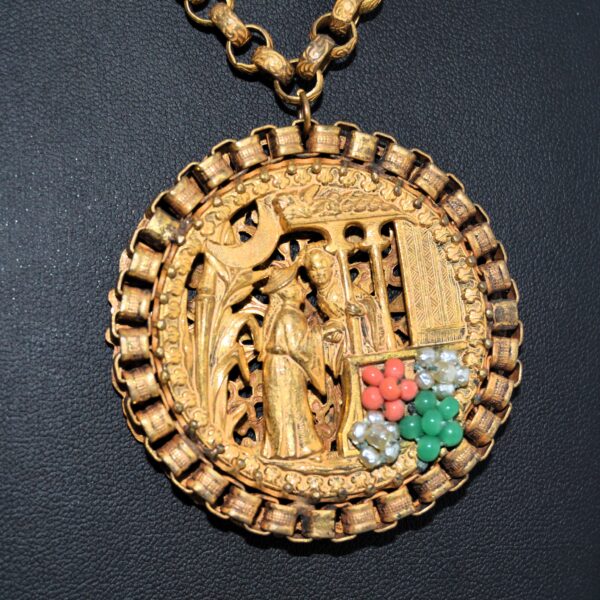Collana vintage MIRIAM HASKELL con amanti - immagine 2