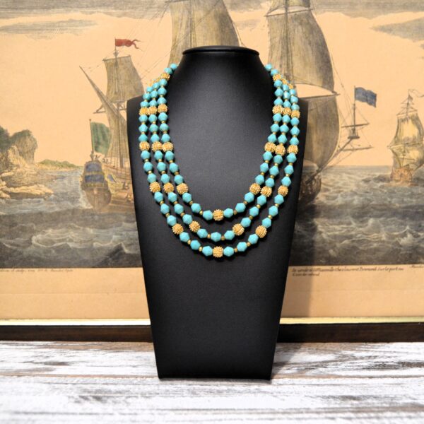 Collana vintage tre giri TRIFARI "ELECTRA" del 1959 - immagine 5