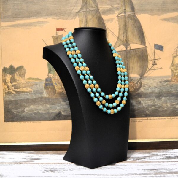 Collana vintage tre giri TRIFARI "ELECTRA" del 1959 - immagine 4
