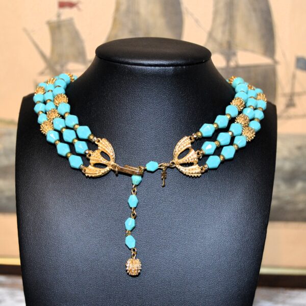 Collana vintage tre giri TRIFARI "ELECTRA" del 1959 - immagine 7