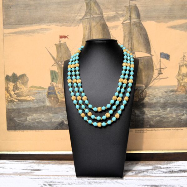 Collana vintage tre giri TRIFARI "ELECTRA" del 1959