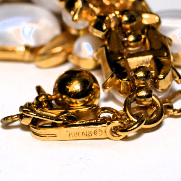 Collana vintage TRIFARI con cabochon madreperlati - immagine 11