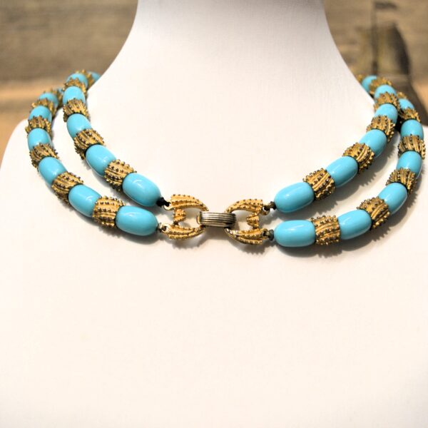 Collana vintage a due giri TRIFARI SAHARA - anni cinquanta - immagine 2