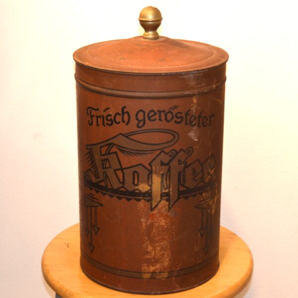 Scatola latta Liberty caffè 1890 - cilindrica - Germania