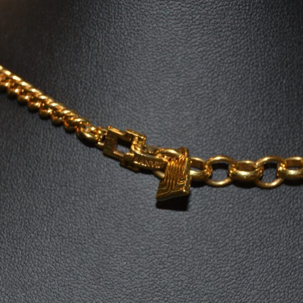Collana Vintage Lanvin "Fior di loto nero" 1970 - immagine 3