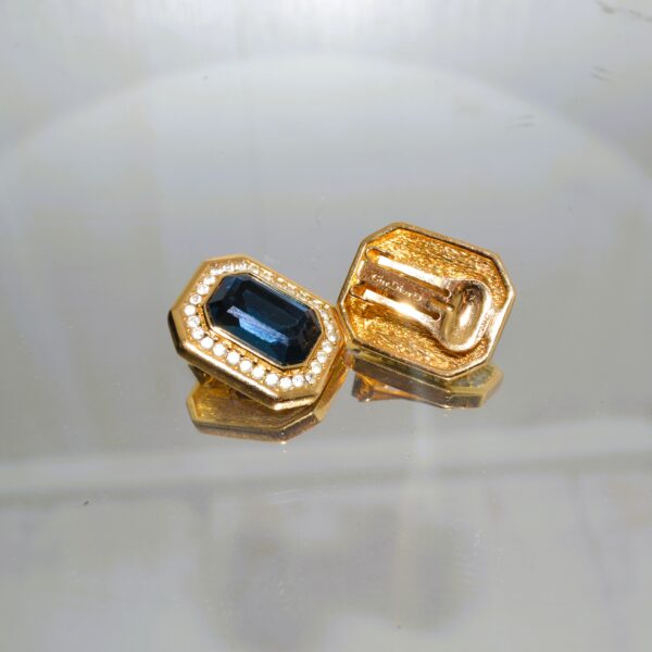 Orecchini vintage  Christian Dior "Blue Night" - immagine 3